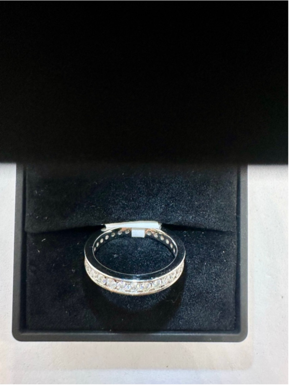 Moissanite Band Channel Set Eternity Ring Wedding Anniversary GRA 18K 925 - Picture 9 of 15